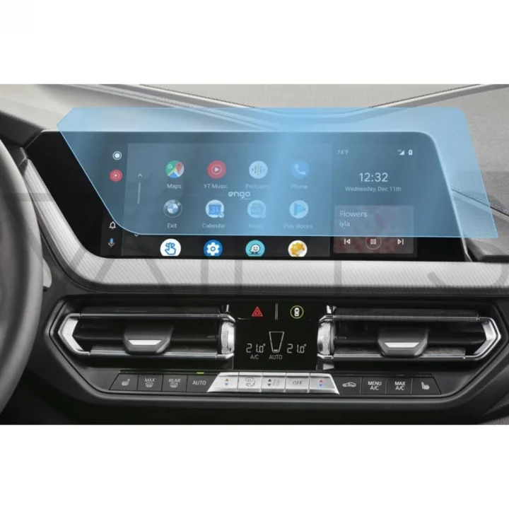 Bmw 118i Multimedya 10.25 İnç İle Uyumlu Ekran Koruyucu Şeffaf Nano