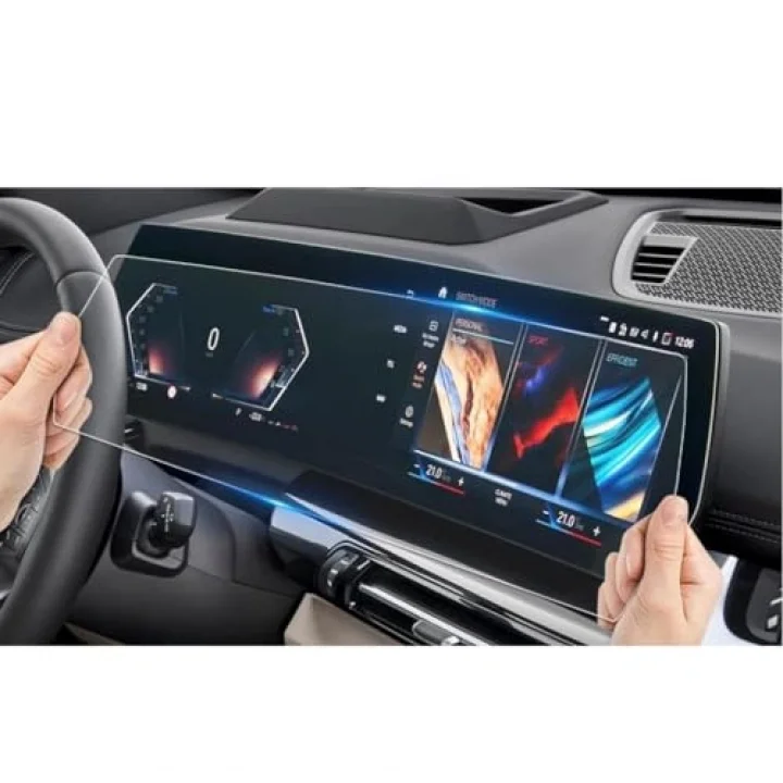 Bmw iX2 İle Uyumlu Ekran Koruyucu Multimedya U10 Kavisli Tek Parça