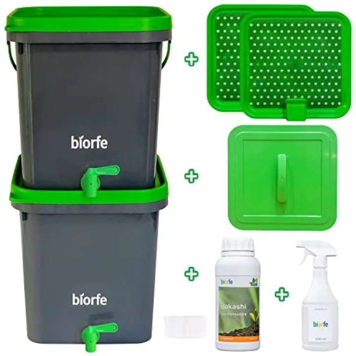 Bokashi Kompost Kovası 500 ml Sıvılı Set 18 Litre – 18SGL