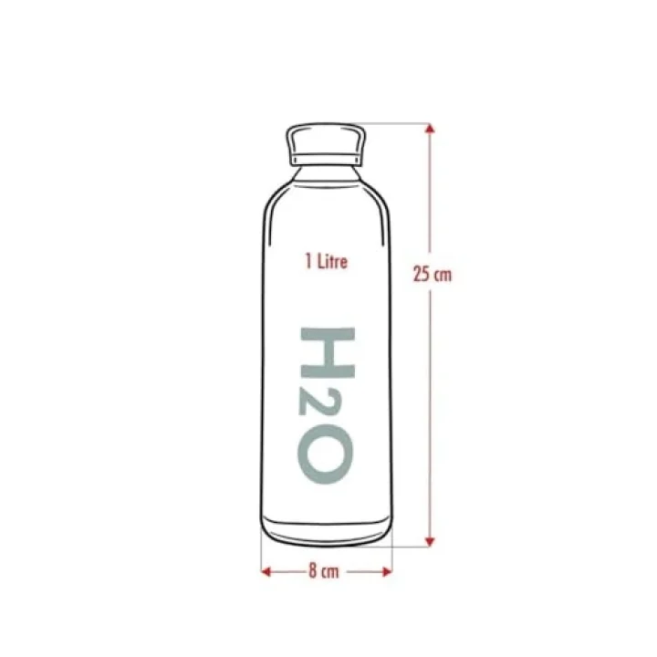Borosilikat Cam Matara 1 Litre Siyah H2o81001