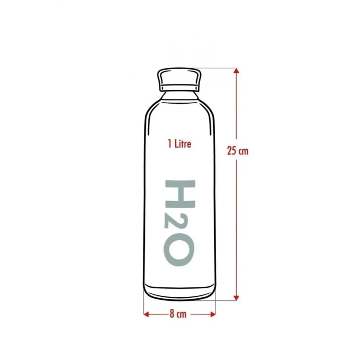 Borosilikat Cam Matara 1 Litre Siyah H2o81001