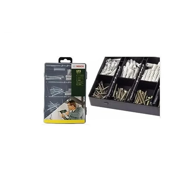 Bosch 2607019511 sabitleme için komple set, 173 adet, 4 uç