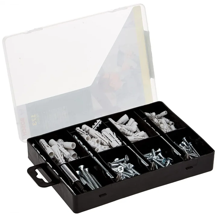 Bosch 2607019511 sabitleme için komple set, 173 adet, 4 uç