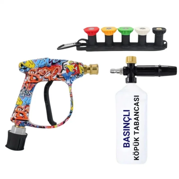 Bosch Aquatak Serisi ile Uyumlu 5 Nozzle Set Bosch Basınçlı Araç Yıkama Tabancası Seti Basınçlı Yıkama Makinesi Bear