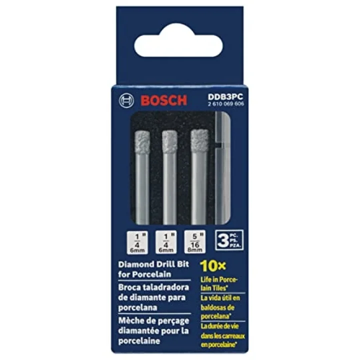 BOSCH DDB3PC 3 parça Porselen Elmas Matkap Ucu Seti