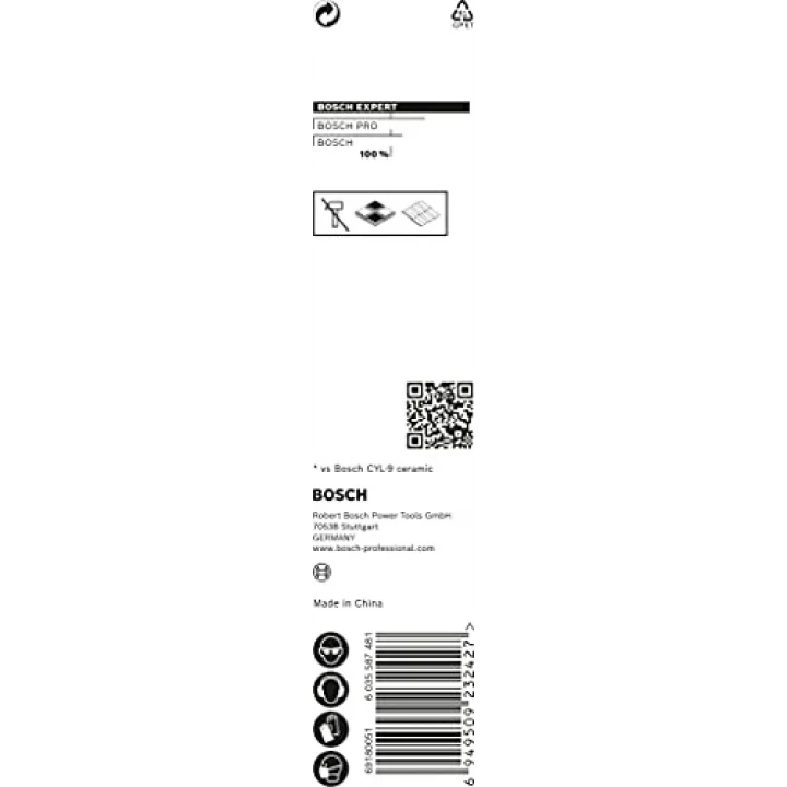Bosch Professional 1x Expert HEX-9-HardCeramic Matkap Ucu (Sert fayanslar, Ø 6 mm, Aksesuar Döner Matkap/Vidalamalar)