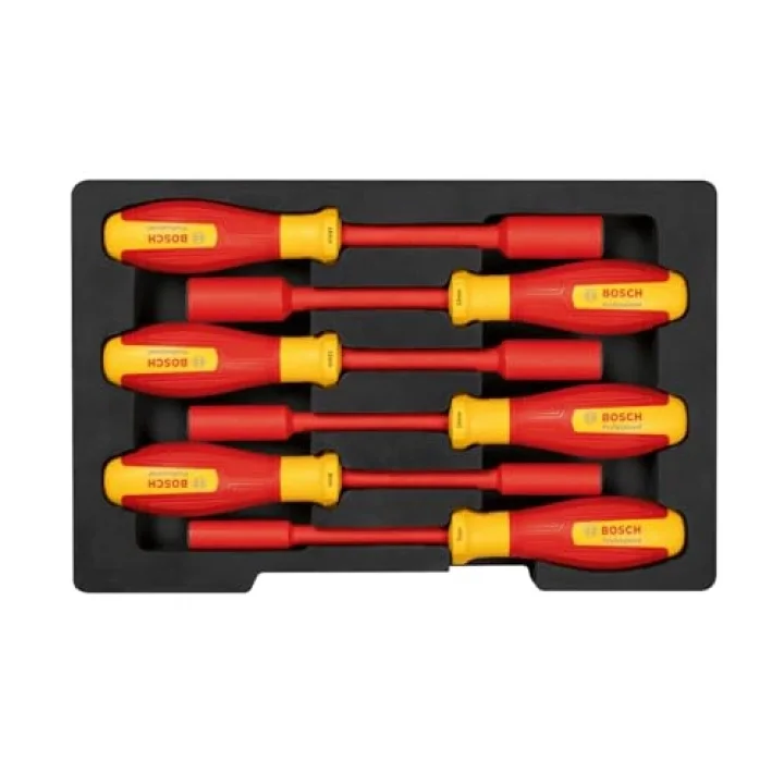 Bosch Profesyonel VDE Lokma Anahtar Seti Hex 6 Parça (1x Lokma Anahtar Seti 6 Parça (7,8,10,12,13,14mm))
