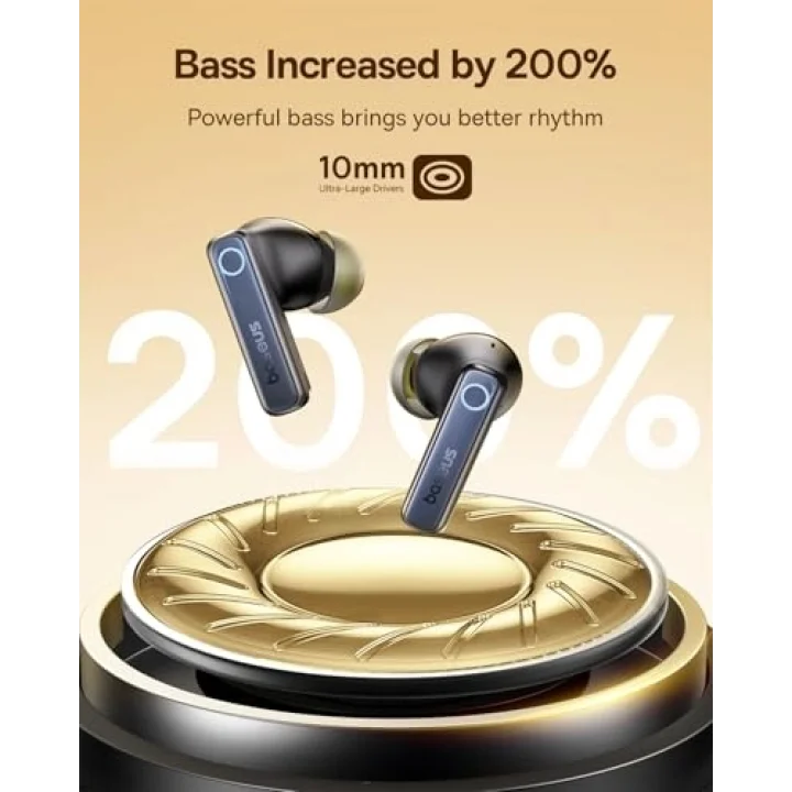 Bowie 35 TWS Bluetooth Kulak İçi Kulaklık, 50 dB ANC, 6 Mikrofon ENC, 65 Saate Kadar Pil Ömrü, IPX4, Siyah