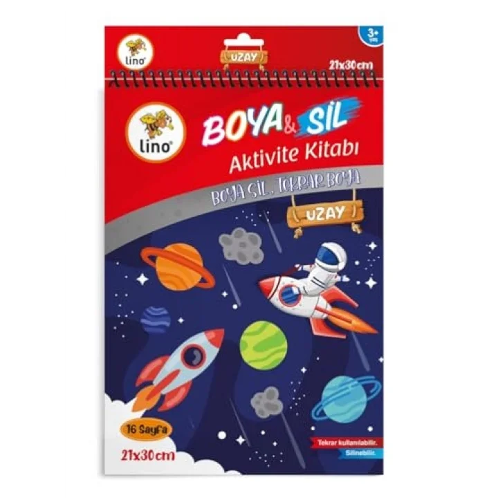 Boya Sil Aktivite Boyama Kitabı Uzay A4 Ebat