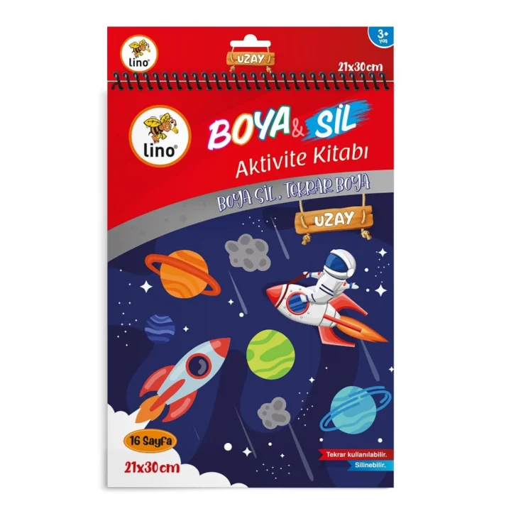 Boya Sil Aktivite Boyama Kitabı Uzay A4 Ebat