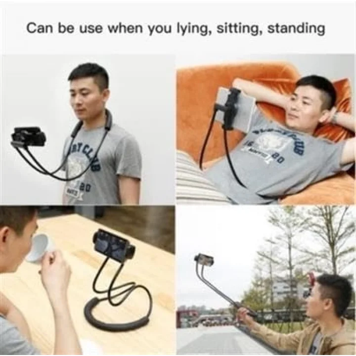 Boyuna Asılan Ergonomik 360 Derece Cep Telefonu Tutucu Stand