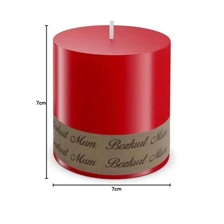 Bozkurt Mum Silindir Mum 7cm Çap X 7cm Boy Dev Mum 7 Cmx 7cm Silindir Mum 7x7 Cm mum7x7 (BEYAZ) [Enerji Sınıfı A]