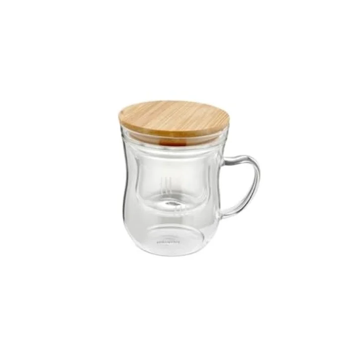 Brew - Süzgeçli Cam Çay Bardağı 400ml