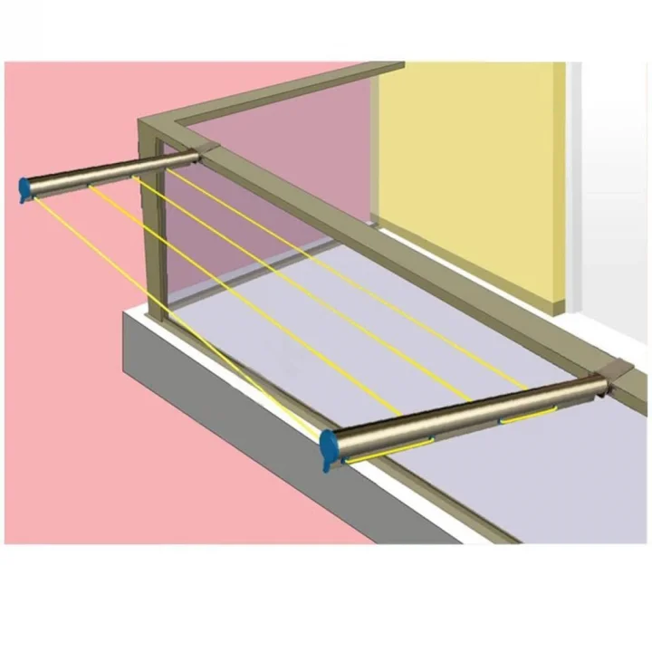 Bronz Balkon Kurutma Askısı Kare Korkuluk 60x25