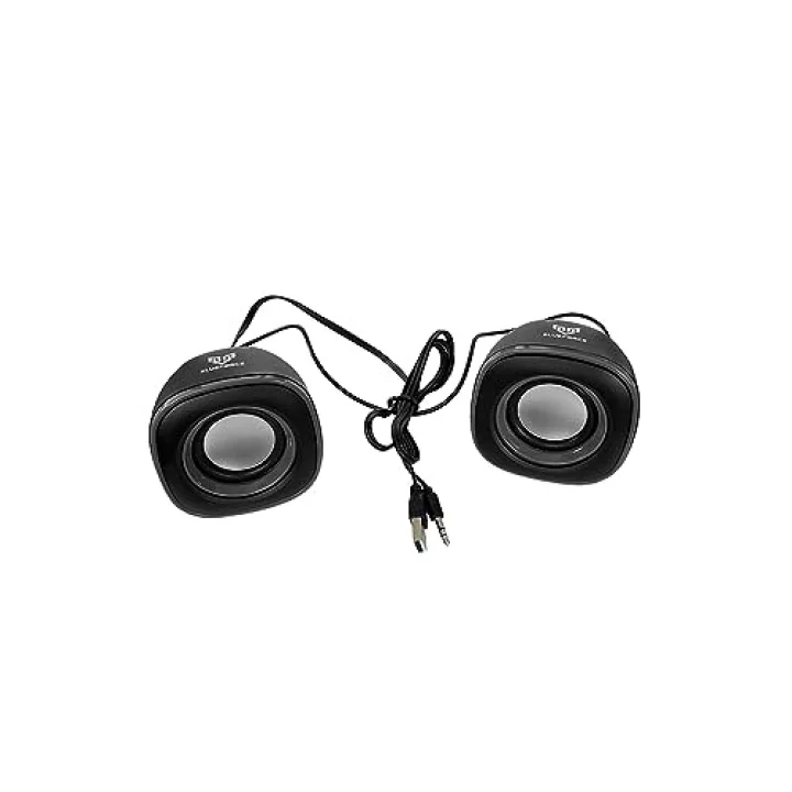 BS-10 Kablolu USB Multimedya 6W 1+1 Speaker Mini Hoparlör Siyah Pc Laptop Uyumlu