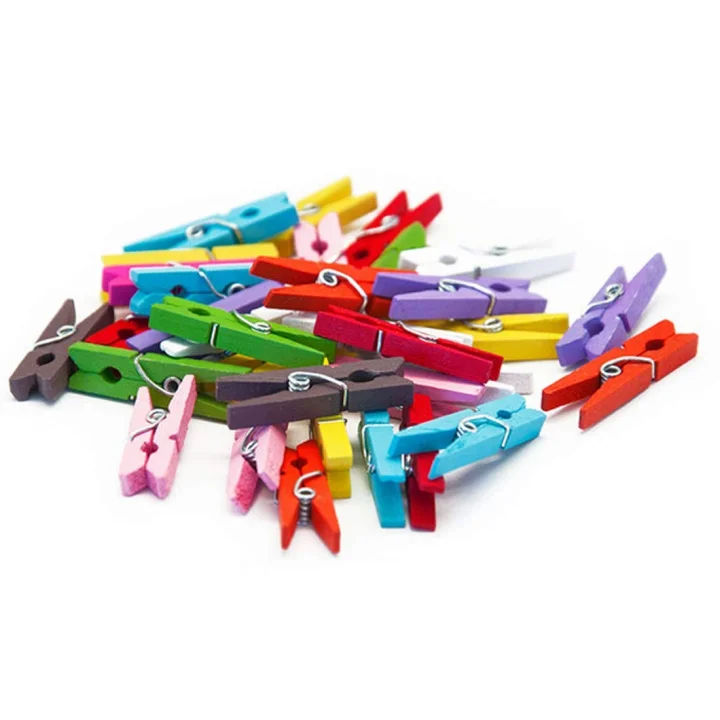 BU-BU MANDAL 3CM 40LI RENKLİ