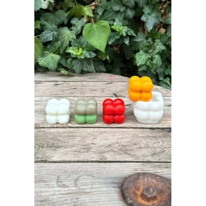 Bubble Küp Mini Tekli Mum Kalıbı (Silikon) 1 Adet