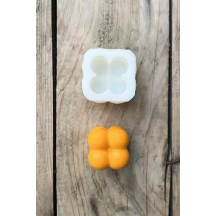 Bubble Küp Mini Tekli Mum Kalıbı (Silikon) 1 Adet