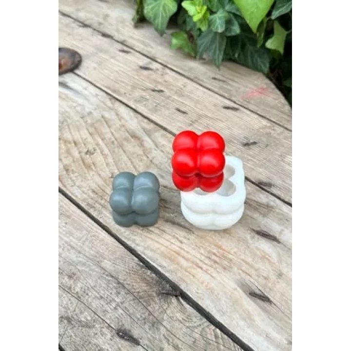 Bubble Küp Mini Tekli Mum Kalıbı (Silikon) 1 Adet