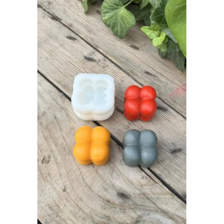 Bubble Küp Mini Tekli Mum Kalıbı (Silikon) 1 Adet