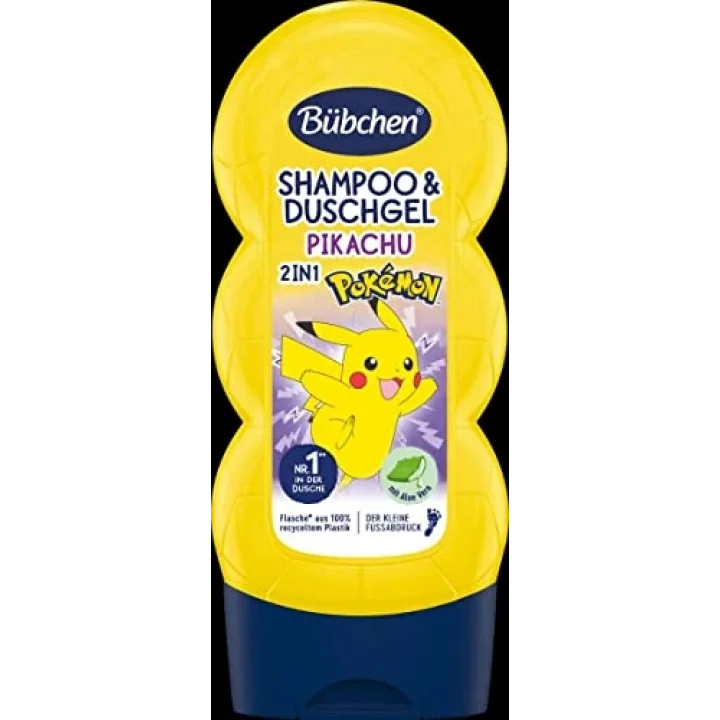Bübchen Çocuk Şampuanı ve Duş Jeli 2si 1 arada Pokemon Hassas çocuk cildinin nemini korur