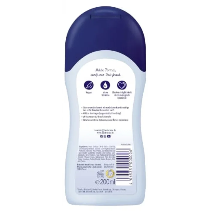 BUBCHEN Papatya Özlü Klasik Bebek ve Çocuk Şampuanı 200 mL