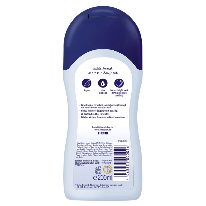 BUBCHEN Papatya Özlü Klasik Bebek ve Çocuk Şampuanı 200 mL