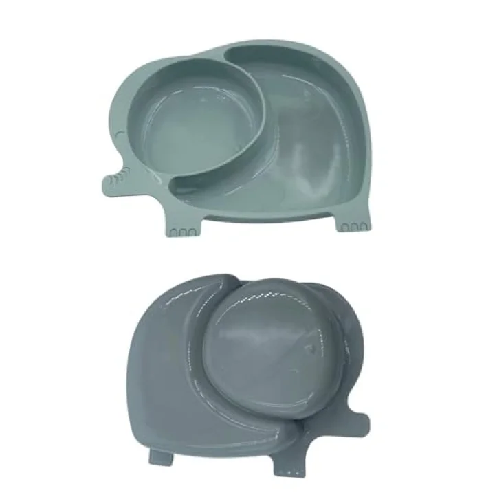 Buffer Bebek Ve Çocuk Için Sevimli Fil Model Desenli Yemek Bebek Mama Kabı Bölmeli Tabak NN22YT2307