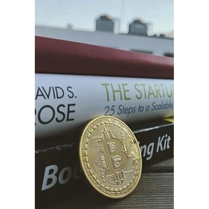 Buffer Bitcoin Madeni Hatıra Parası, Altın Rengi, 4,5 cm, 3 Adet Set