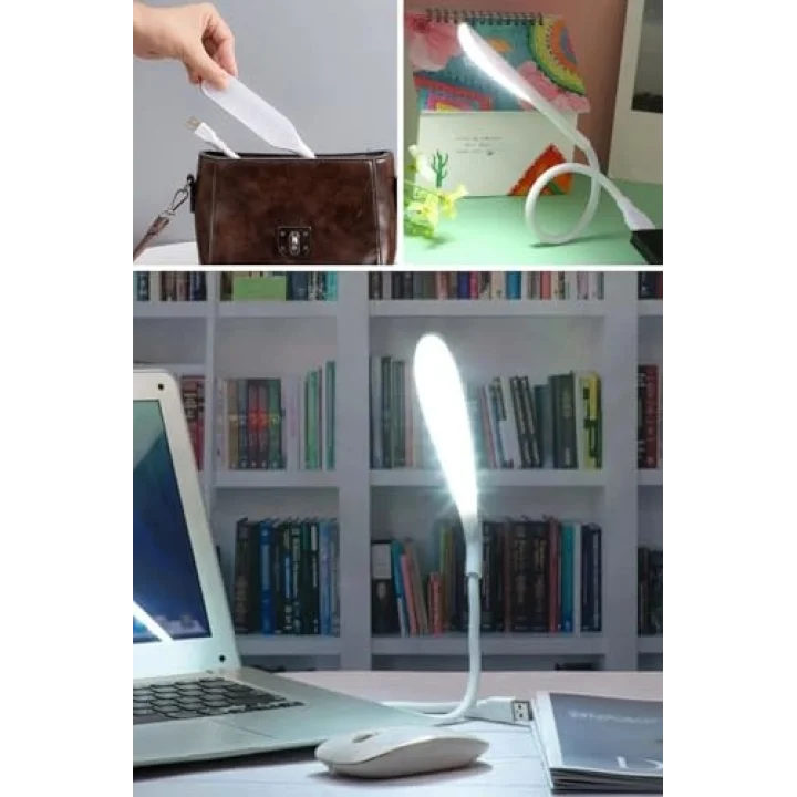 Buffer USB Girişli 14 Ledli 3 Kademeli Dokunmatik Masa/Kitap Okuma Lambası Ledi Beyaz