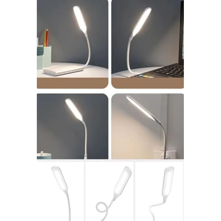 Buffer USB Girişli 14 Ledli 3 Kademeli Dokunmatik Masa/Kitap Okuma Lambası Ledi Beyaz