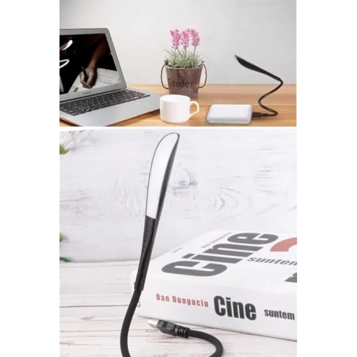 Buffer USB Girişli 14 Ledli 3 Kademeli Dokunmatik Masa/Kitap Okuma Lambası Ledi Siyah