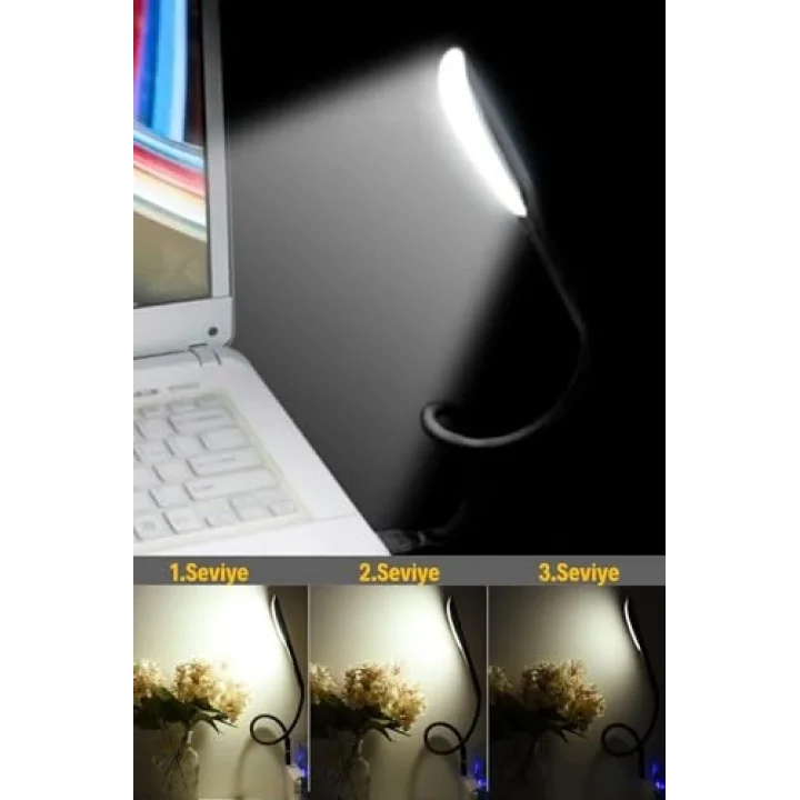 Buffer USB Girişli 14 Ledli 3 Kademeli Dokunmatik Masa/Kitap Okuma Lambası Ledi Siyah