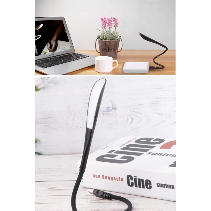 Buffer USB Girişli 14 Ledli 3 Kademeli Dokunmatik Masa/Kitap Okuma Lambası Ledi Siyah