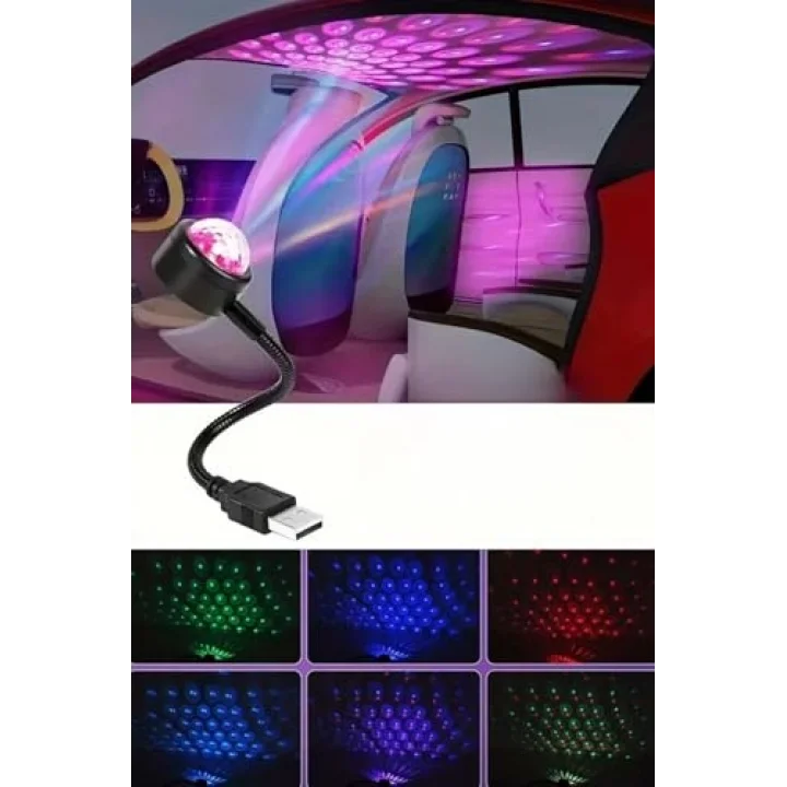 BUFFER® USB Sese Duyarlı 8 Farklı Mod Işıklı LED Atmosfer Işığı – Ambiyans Aydınlatması