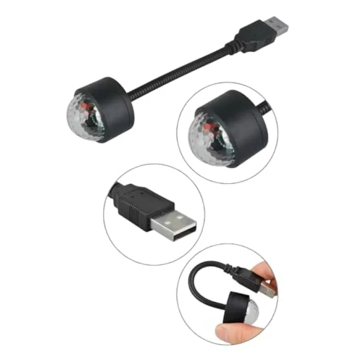 BUFFER® USB Sese Duyarlı 8 Farklı Mod Işıklı LED Atmosfer Işığı – Ambiyans Aydınlatması