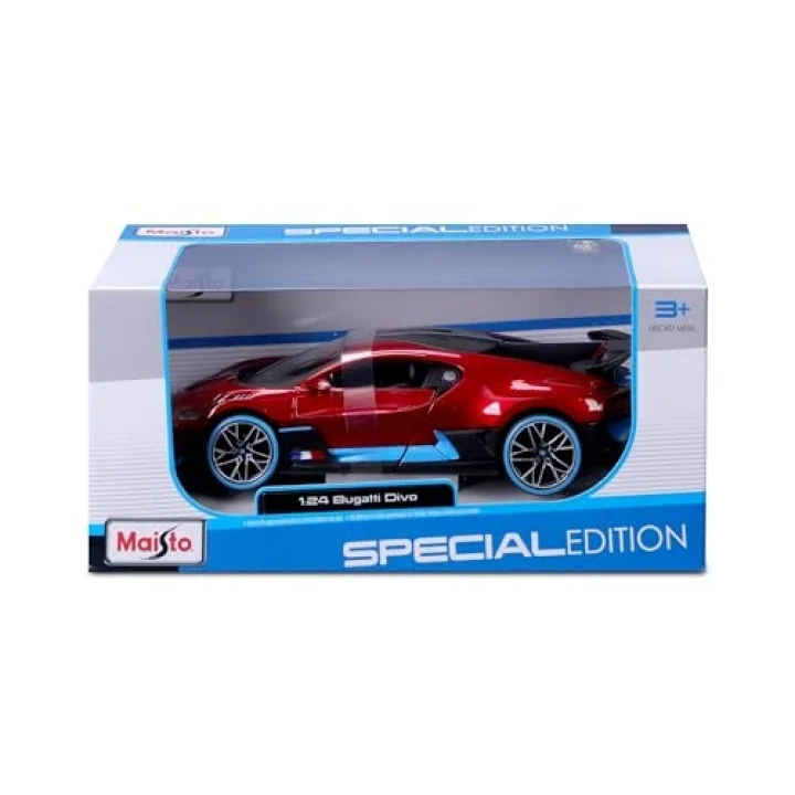 Bugatti Divo: Model araba, 1:24 ölçeğinde, hareketli kapılar, kırmızı (531526R)