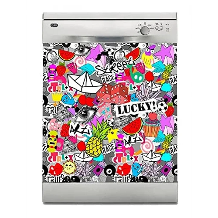 Bulaşık Makinesi Sticker Kaplama Beyaz Eşya Kaplama Lucky