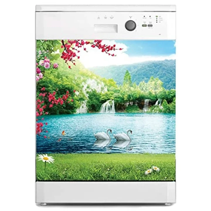 Bulaşık Makinesi Sticker Kaplama Beyaz Eşya Kaplama Şelale Kuğu