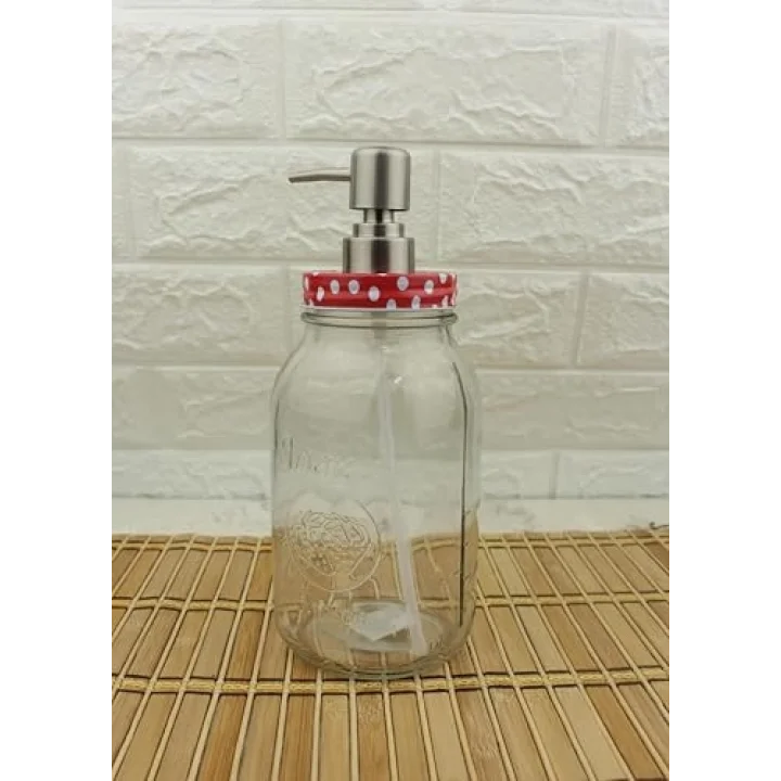 Büyük Boy Cam Sıvı Sabunluk 800ml