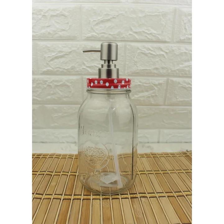 Büyük Boy Cam Sıvı Sabunluk 800ml