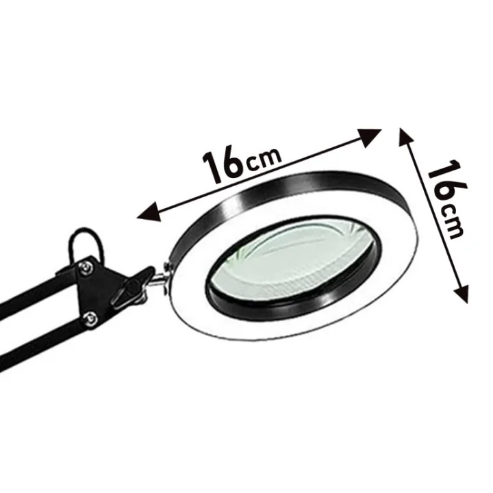 Büyüteçli Masa Lambası USB Güç Bağlantılı 10X Büyütmeli LED Işıklı Masaüstü Lamba 360 Derece Dönebilen Başlıklı Ayarlanabilir Parlaklık Seviyeli Esnek Kollu Çalışma Lambası | FLB06