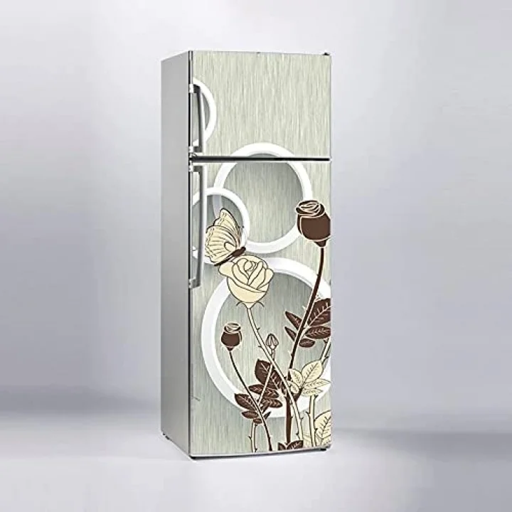 Buzdolabı Sticker Kaplama Dolap Kaplama Etiketi 3D Çiçek Daireler