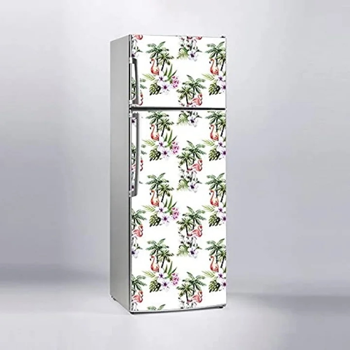 Buzdolabı Sticker Kaplama Dolap Kaplama Etiketi Flamingo