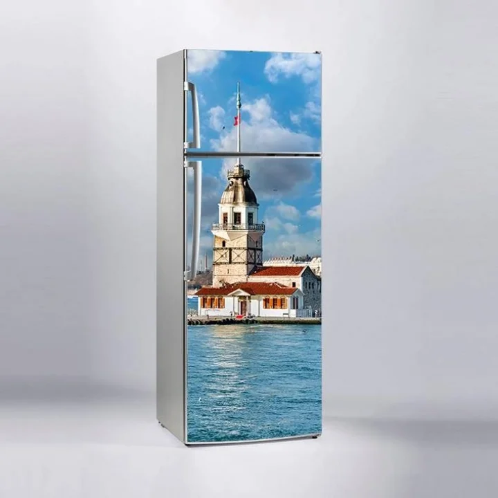 Buzdolabı Sticker Kaplama Dolap Kaplama Etiketi Kız Kulesi