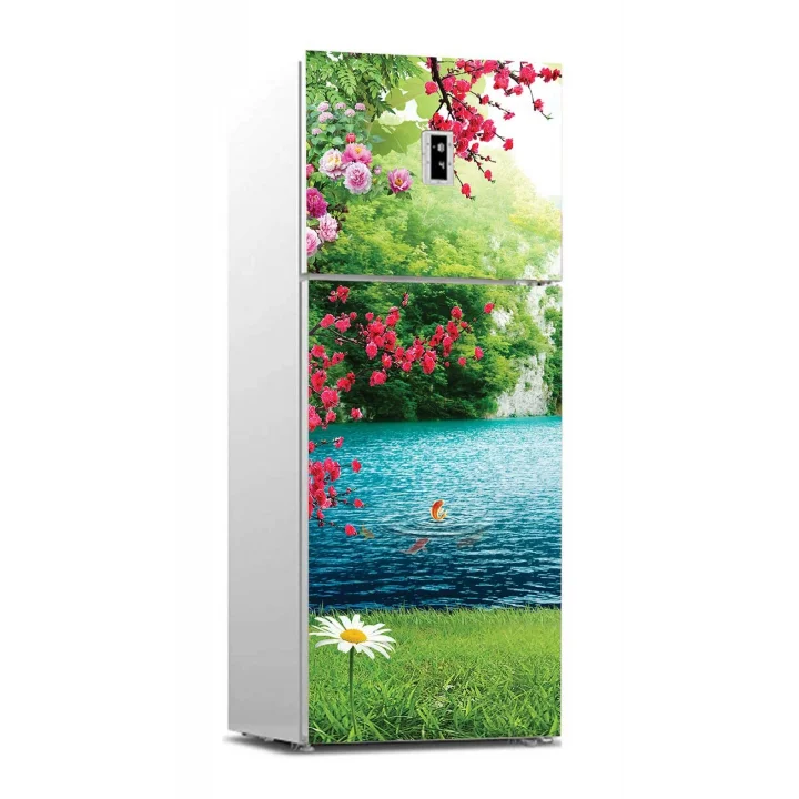 Buzdolabı Sticker Kaplama Dolap Kaplama Etiketi Şelale Çiçek