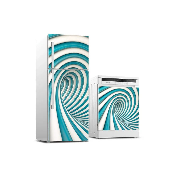 Buzdolabı ve Bulaşık Makinası Beyaz Eşya Sticker Kaplama 3D Dönence
