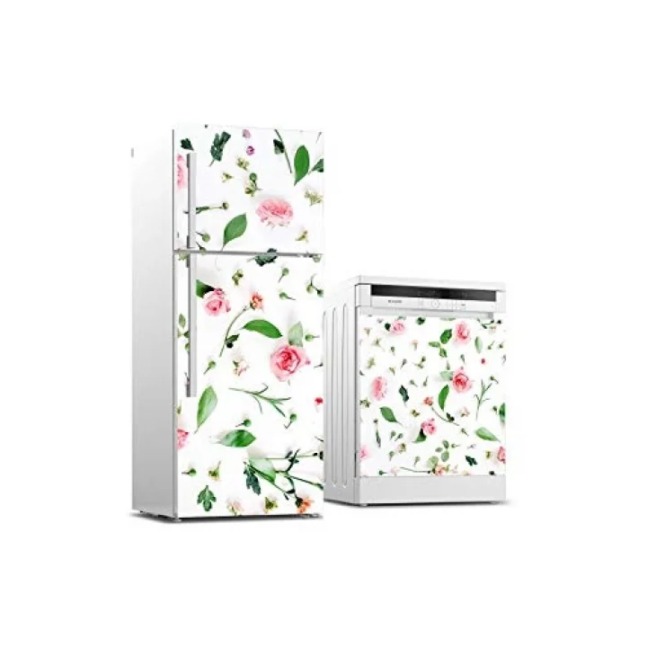 Buzdolabı ve Bulaşık Makinası Beyaz Eşya Sticker Kaplama Güller