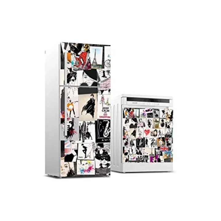 Buzdolabı ve Bulaşık Makinası Beyaz Eşya Sticker Kaplama Popart