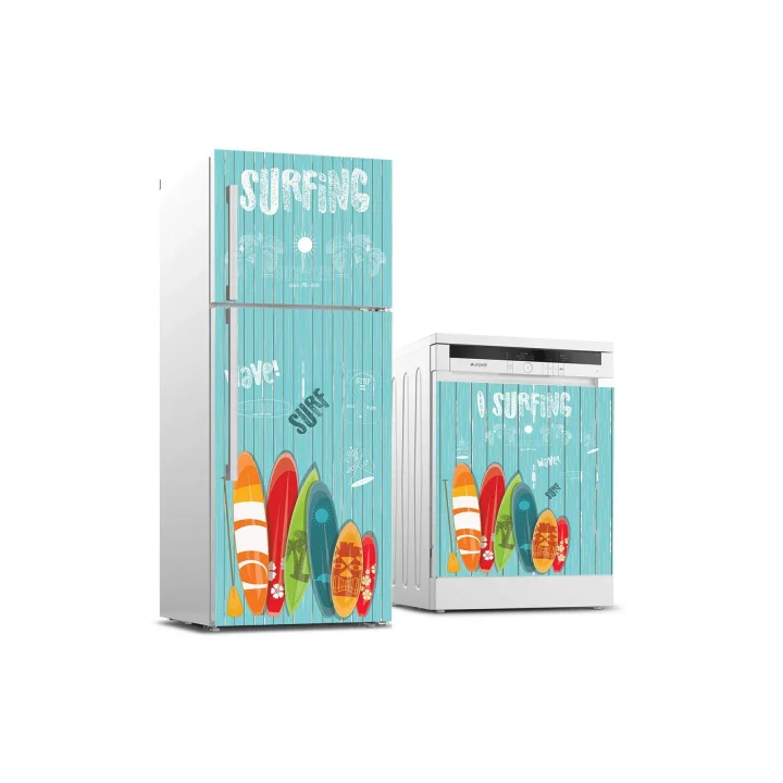 Buzdolabı ve Bulaşık Makinası Beyaz Eşya Sticker Kaplama Surfing